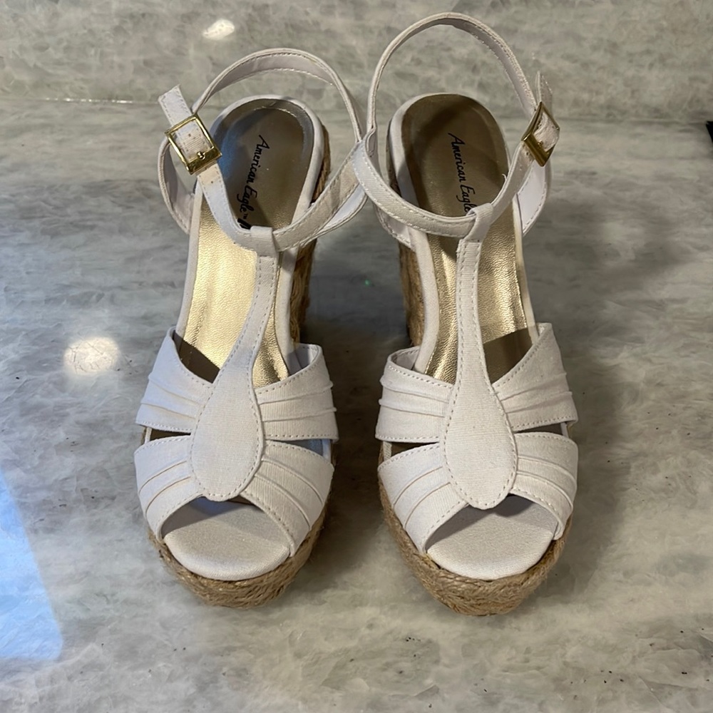 Woman’s White wedge Shoes
